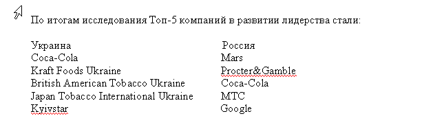 Центр исследований и аналитики «Амплуа Insights» представляет результаты исследования «Лучшие компании по развитию лидеров 2010» в Украине