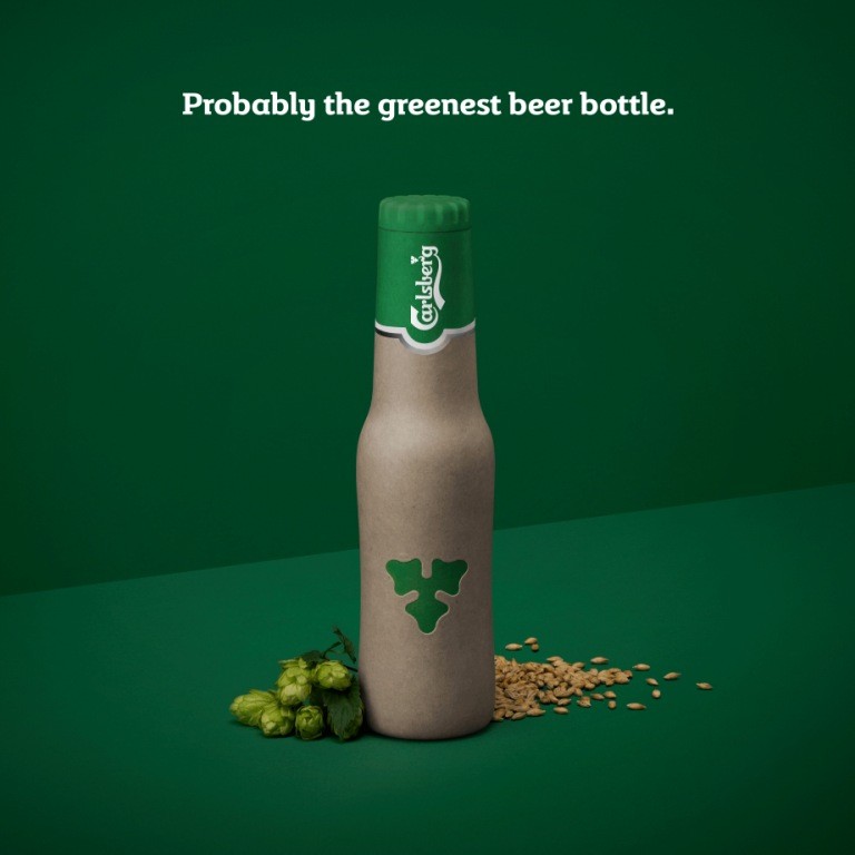Carlsberg Group представила дизайн новой биоразлагаемой бутылки из древесного волокна