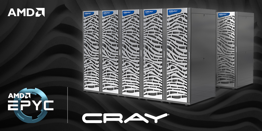 CRAY ВПЕРВЫЕ ИСПОЛЬЗУЕТ ПРОЦЕССОРЫ AMD EPYC™ В СВОИХ СУПЕРКОМПЬЮТЕРАХ