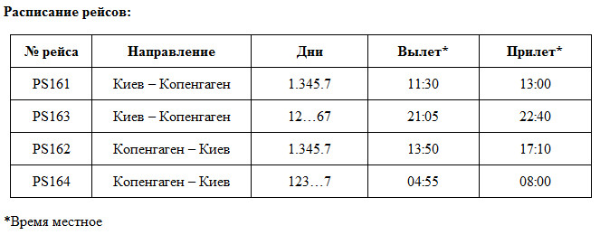 МАУ возобновила полеты в Копенгаген