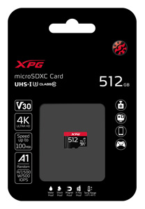 ADATA запускає карти пам'яті XPG microSDXC UHS-I U3 Class 10